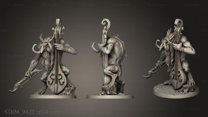 Figurines heroes, monsters and demons (Rock Trolls Zukki the Cellist Troll, STKM_9421) 3D models for cnc