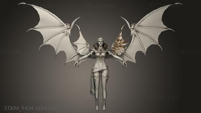 Figurines heroes, monsters and demons (Vampire Girl white skin, STKM_9434) 3D models for cnc