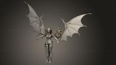 Figurines heroes, monsters and demons (Vampire Girl white skin, STKM_9434) 3D models for cnc