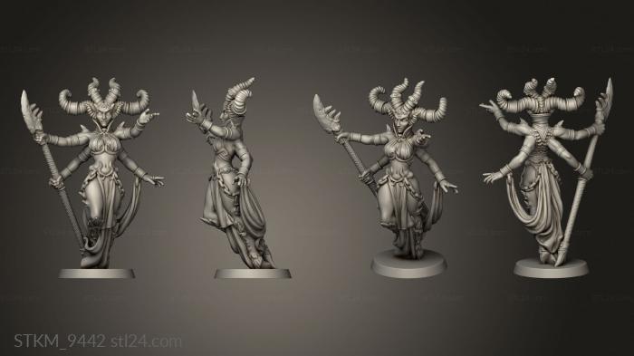 Figurines heroes, monsters and demons (INVOCATION, STKM_9442) 3D models for cnc