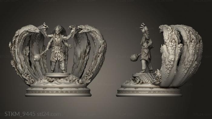 Figurines heroes, monsters and demons (Vishnu, STKM_9445) 3D models for cnc