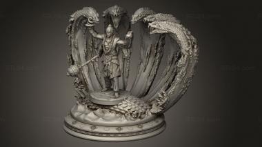 Figurines heroes, monsters and demons (Vishnu, STKM_9445) 3D models for cnc