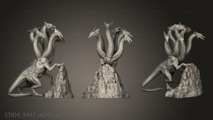 Figurines heroes, monsters and demons (Tiamat Mountain, STKM_9447) 3D models for cnc