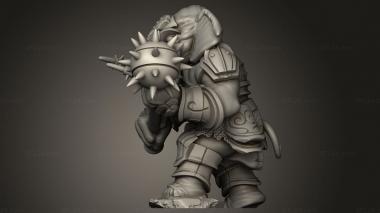 Figurines heroes, monsters and demons (Elephant Warrior, STKM_9457) 3D models for cnc