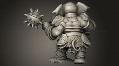 Figurines heroes, monsters and demons (Elephant Warrior, STKM_9457) 3D models for cnc