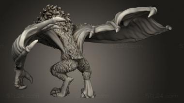 Figurines heroes, monsters and demons (Giant Bat, STKM_9465) 3D models for cnc