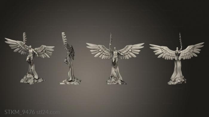 Статуэтки герои, монстры и демоны (Темные Королевства Ангел-монстр, STKM_9476) 3D модель для ЧПУ станка