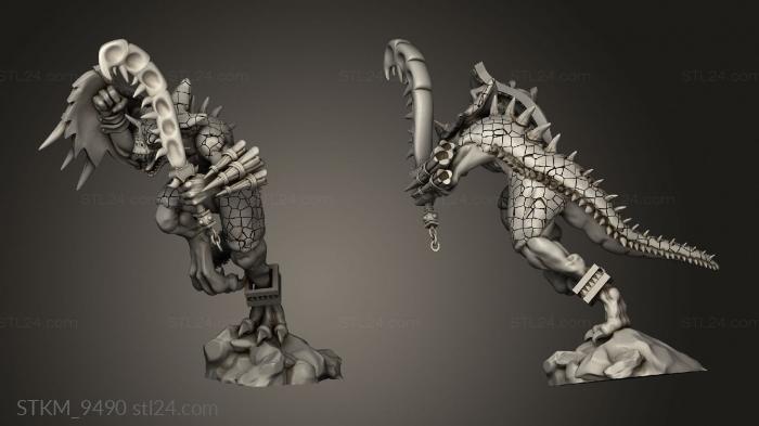 Figurines heroes, monsters and demons (SAURUS SWORD, STKM_9490) 3D models for cnc