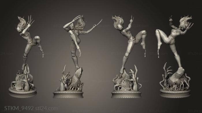 Figurines heroes, monsters and demons (X, STKM_9492) 3D models for cnc