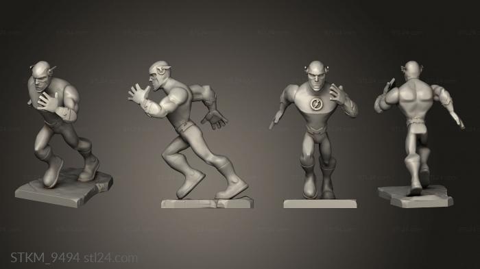Figurines heroes, monsters and demons (flash, STKM_9494) 3D models for cnc