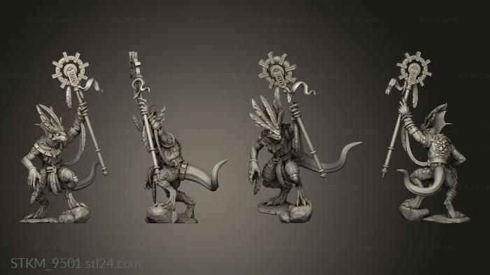 Figurines heroes, monsters and demons (Priest, STKM_9501) 3D models for cnc