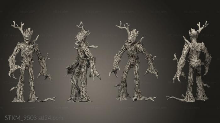 Figurines heroes, monsters and demons (Ent, STKM_9503) 3D models for cnc