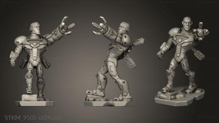 Figurines heroes, monsters and demons (Cyborg, STKM_9505) 3D models for cnc