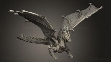 Figurines heroes, monsters and demons (Dragon, STKM_9513) 3D models for cnc