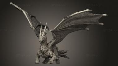 Figurines heroes, monsters and demons (Dragon, STKM_9513) 3D models for cnc