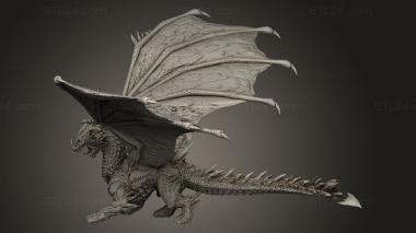 Figurines heroes, monsters and demons (Dragon, STKM_9513) 3D models for cnc