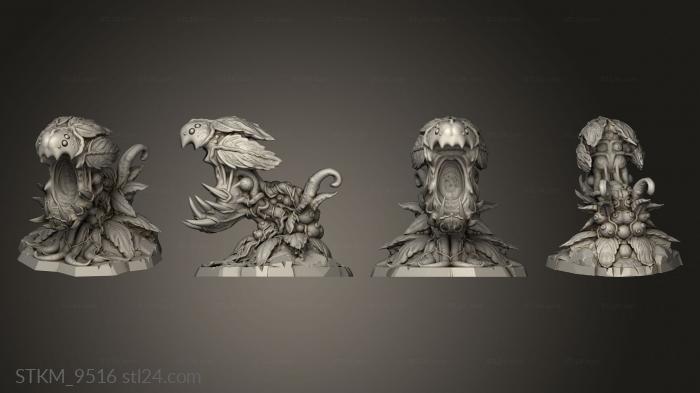 Figurines heroes, monsters and demons (MONSTER PLANT BABY OPEN, STKM_9516) 3D models for cnc