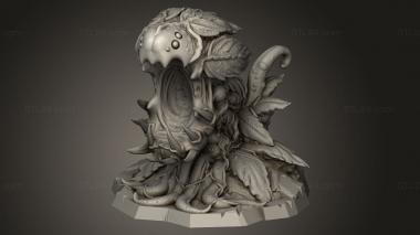 Figurines heroes, monsters and demons (MONSTER PLANT BABY OPEN, STKM_9516) 3D models for cnc