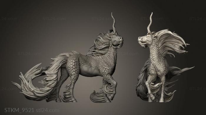 Figurines heroes, monsters and demons (Set Kirin Yess Yes Horn, STKM_9521) 3D models for cnc