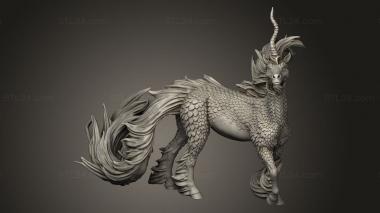 Figurines heroes, monsters and demons (Set Kirin Yess Yes Horn, STKM_9521) 3D models for cnc