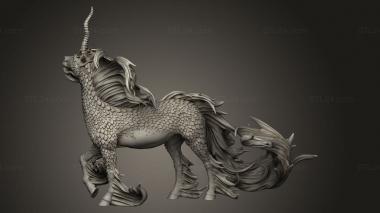 Figurines heroes, monsters and demons (Set Kirin Yess Yes Horn, STKM_9521) 3D models for cnc