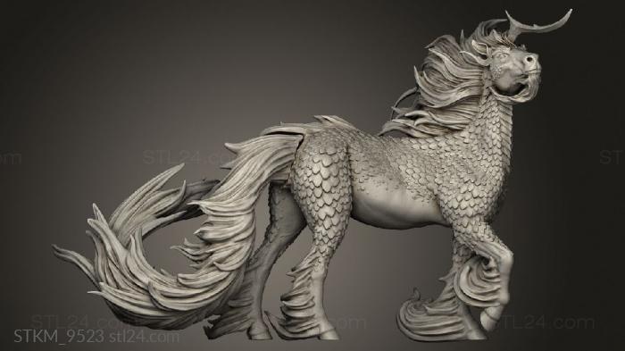 Figurines heroes, monsters and demons (Set Kirin Tail, STKM_9523) 3D models for cnc