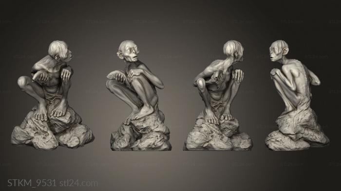 Figurines heroes, monsters and demons (Gollum, STKM_9531) 3D models for cnc