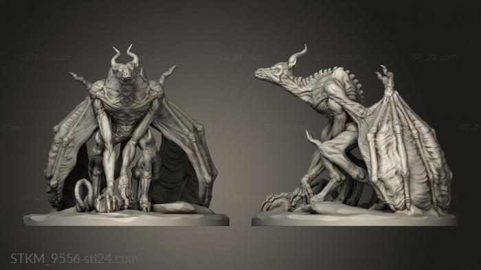 Статуэтки герои, монстры и демоны (Городской Дьявол, STKM_9556) 3D модель для ЧПУ станка