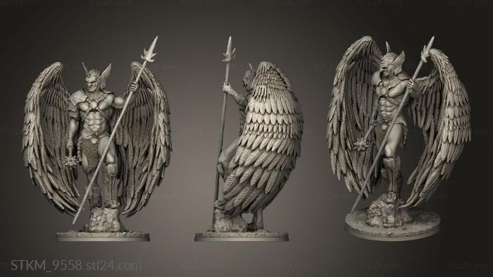 Figurines heroes, monsters and demons (hawkman, STKM_9558) 3D models for cnc