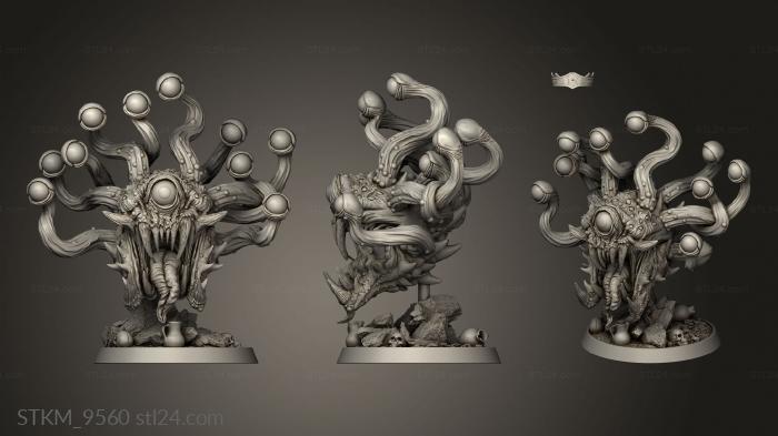 Figurines heroes, monsters and demons (Creature Beholder, STKM_9560) 3D models for cnc