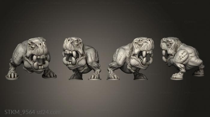 Figurines heroes, monsters and demons (Hound, STKM_9564) 3D models for cnc
