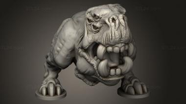 Figurines heroes, monsters and demons (Hound, STKM_9564) 3D models for cnc