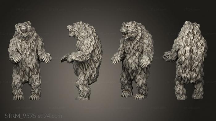 Figurines heroes, monsters and demons (Indians bear, STKM_9575) 3D models for cnc