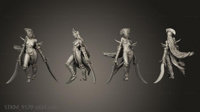Figurines heroes, monsters and demons (female, STKM_9579) 3D models for cnc