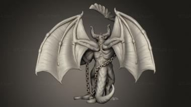 Figurines heroes, monsters and demons (Kingdoms Hell III Gotten Games Denizens Winged Demon Lord, STKM_9587) 3D models for cnc