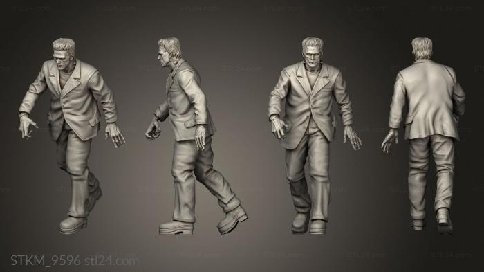 Figurines heroes, monsters and demons (Frankenstein Monster, STKM_9596) 3D models for cnc