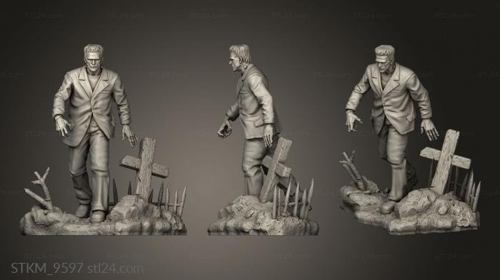 Figurines heroes, monsters and demons (Frankenstein Monster statue, STKM_9597) 3D models for cnc