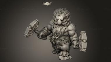 Figurines heroes, monsters and demons (Disciple Vidarr, STKM_9601) 3D models for cnc