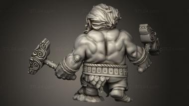 Figurines heroes, monsters and demons (Disciple Vidarr, STKM_9601) 3D models for cnc