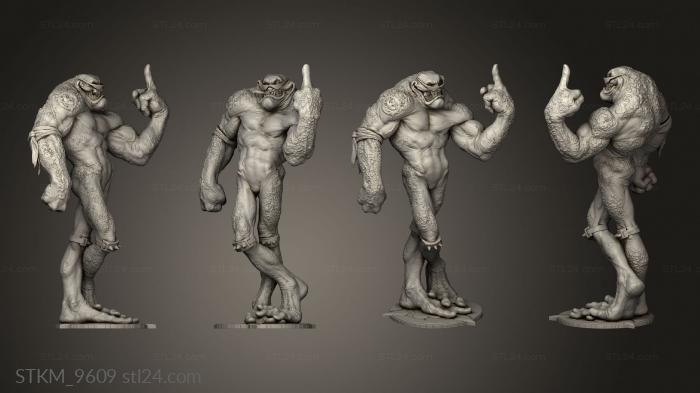 Figurines heroes, monsters and demons (ash Rash, STKM_9609) 3D models for cnc