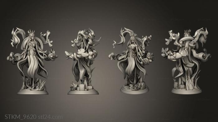 Figurines heroes, monsters and demons (Genasi Queen, STKM_9620) 3D models for cnc