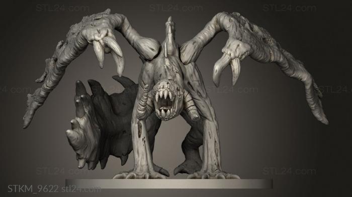 Figurines heroes, monsters and demons (Zombie Dragon, STKM_9622) 3D models for cnc