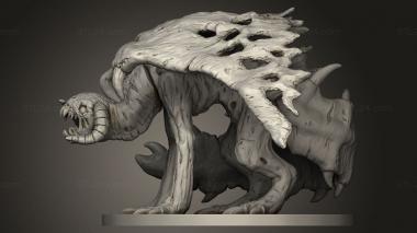 Figurines heroes, monsters and demons (Zombie Dragon, STKM_9622) 3D models for cnc