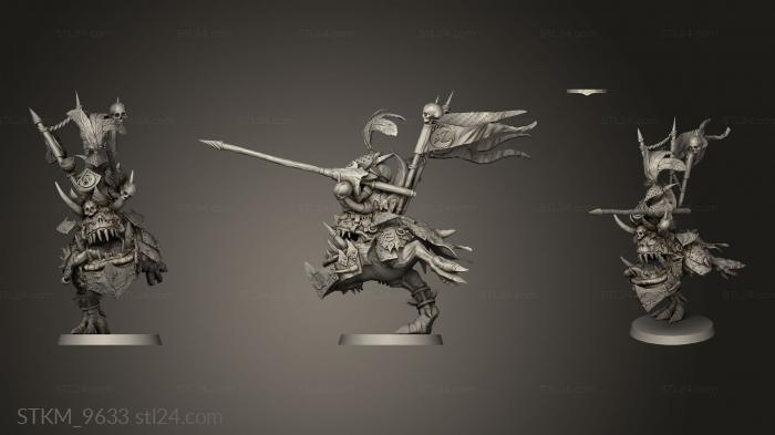 Figurines heroes, monsters and demons (Goblin Lancer, STKM_9633) 3D models for cnc