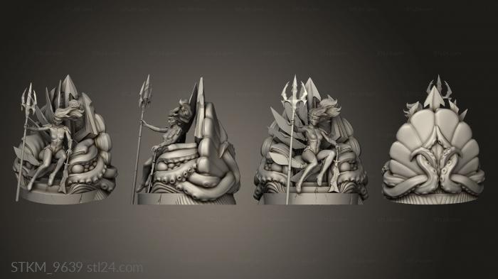 Статуэтки герои, монстры и демоны (Волна жемчужины Пангана, STKM_9639) 3D модель для ЧПУ станка