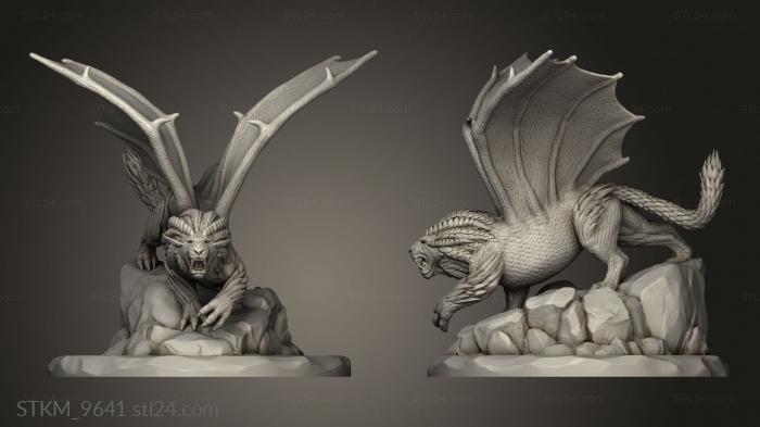 Figurines heroes, monsters and demons (Dragonlionne, STKM_9641) 3D models for cnc