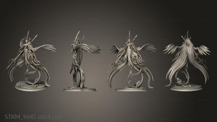 Статуэтки герои, монстры и демоны (Королевство Глубинных Сирен Лал Элсис Сирен Королева, STKM_9645) 3D модель для ЧПУ станка