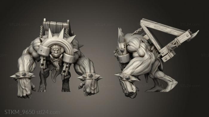 Figurines heroes, monsters and demons (Mountain troll, STKM_9650) 3D models for cnc