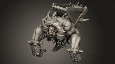 Figurines heroes, monsters and demons (Mountain troll, STKM_9650) 3D models for cnc