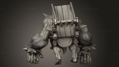 Figurines heroes, monsters and demons (Mountain troll, STKM_9650) 3D models for cnc